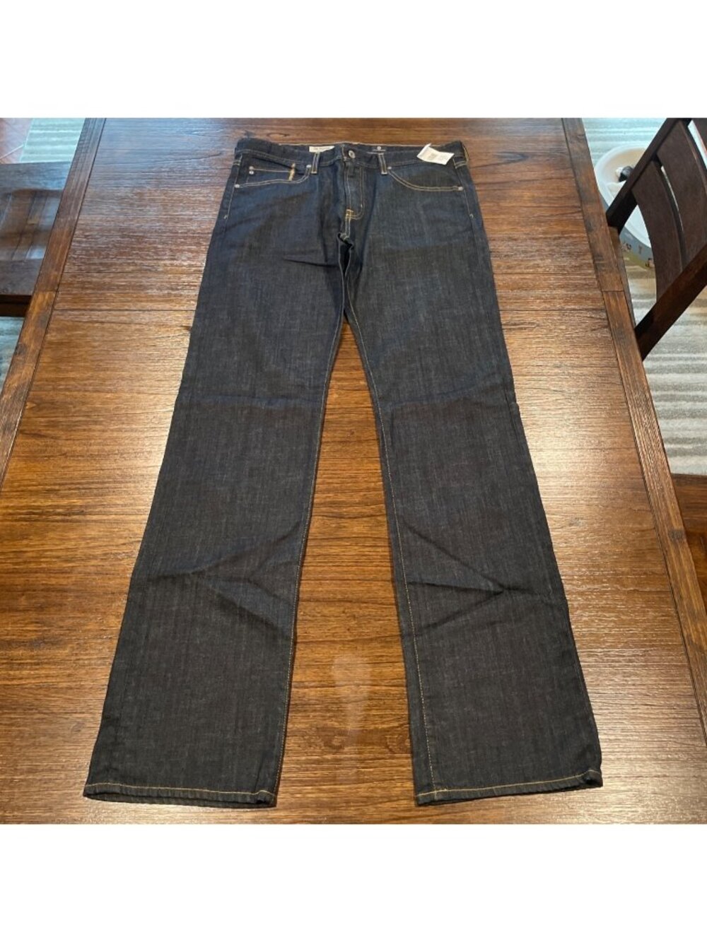 AG Protege Straight Leg Jean Mens 32x37.5 Dark Blue Navy Relaxed Fit 36x37.5